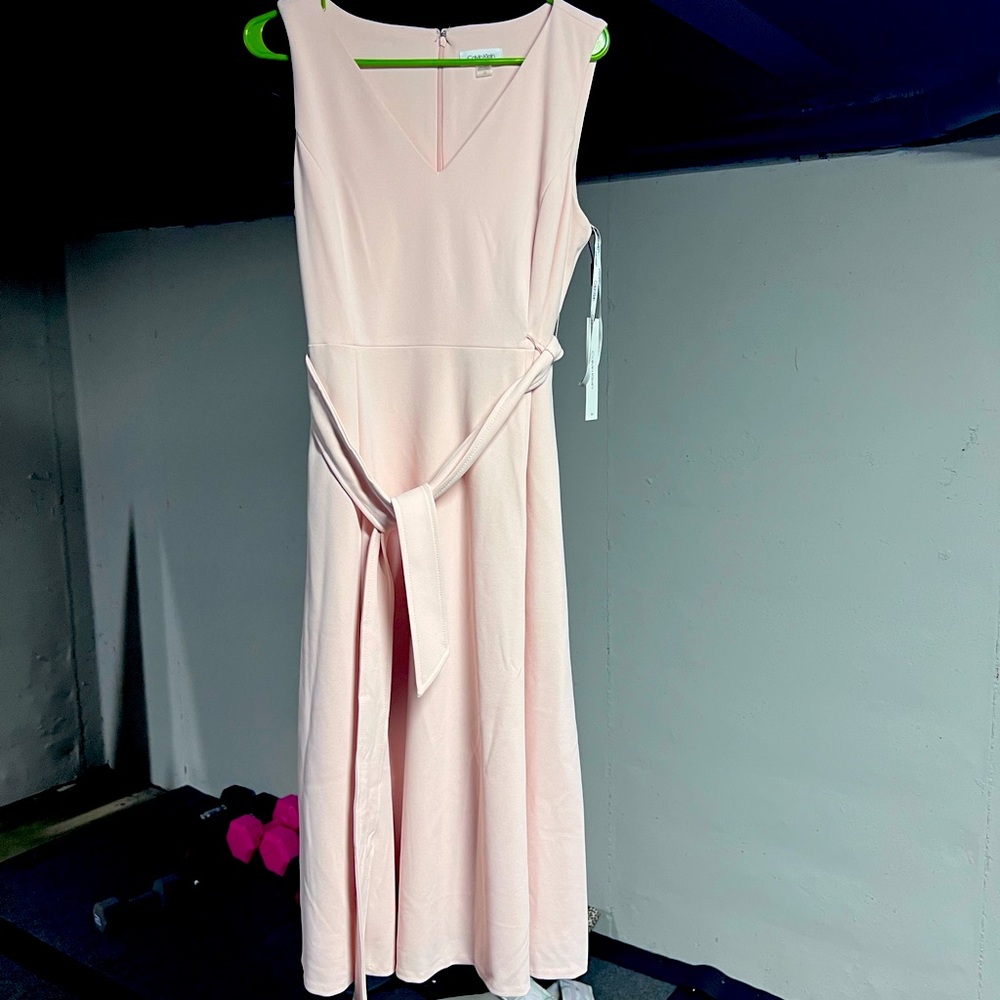 Pink tied midi